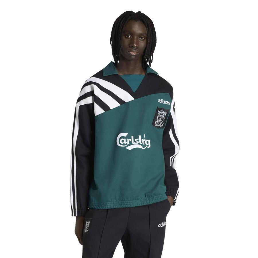Liverpool Sweatshirt Drill Top Bringback 1995/96 - Rich Green/Black - Men's-SoccerKits Hub | Buy Soccer Jerseys Online